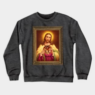 The Hot Cross (chocolate chip) Heart of Jesus Crewneck Sweatshirt